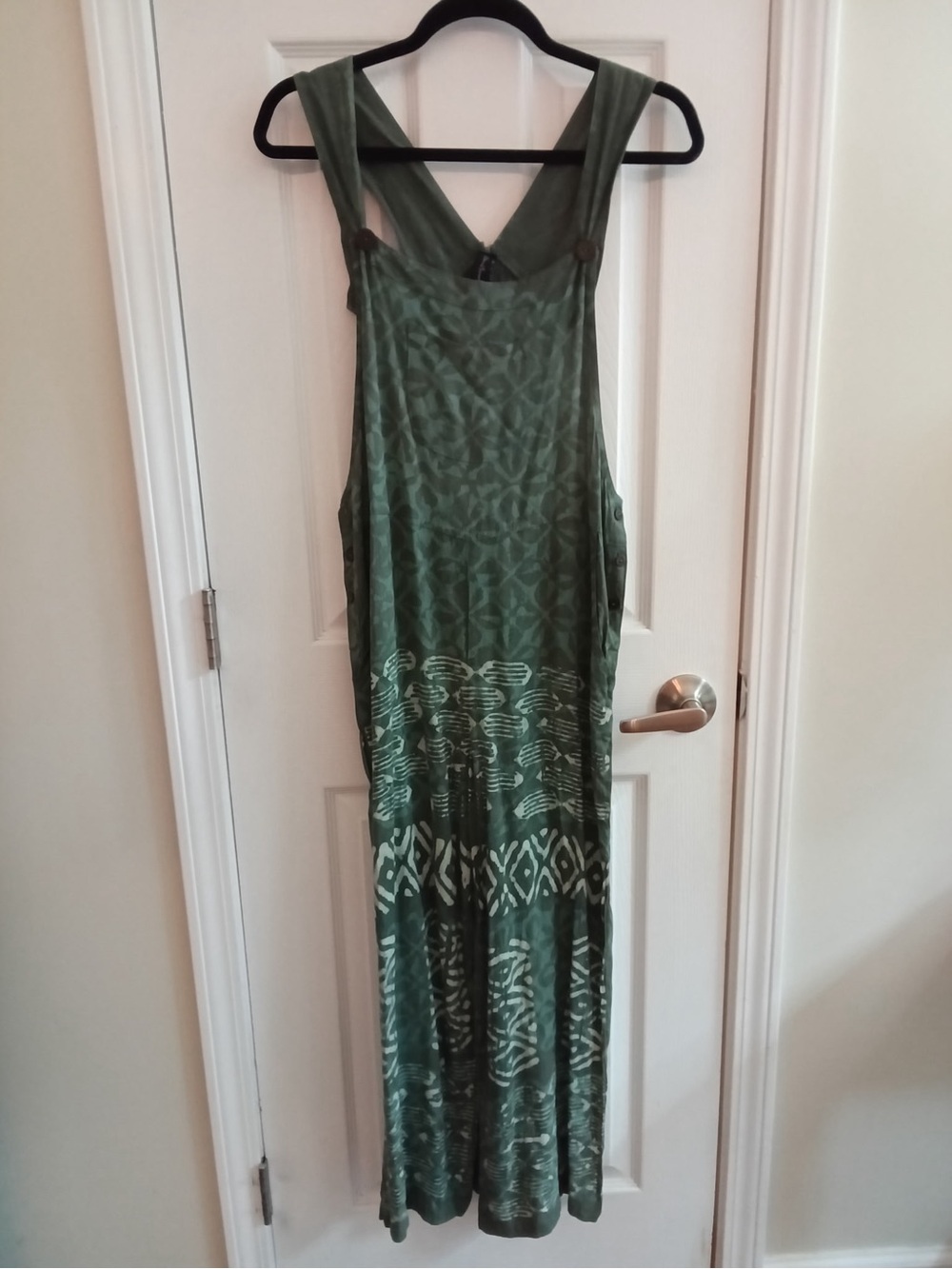 SACRED THREADS Green Boho Cropped Overalls/Jumpsuit One Size